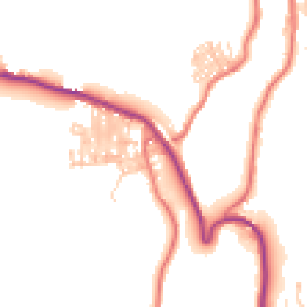 Daytime road noise heatmap for TS13 4AB