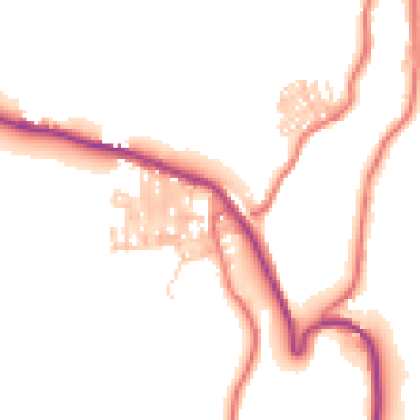Daytime road noise heatmap for TS13 4AE