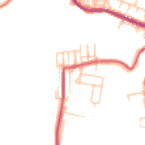 Daytime road noise heatmap for TS13 4AF