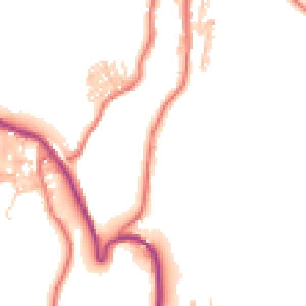 Daytime road noise heatmap for TS13 4AW