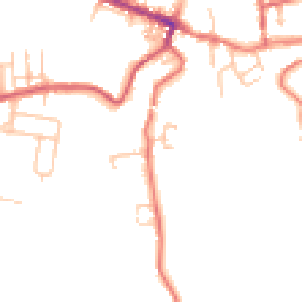 Daytime road noise heatmap for TS13 4BY