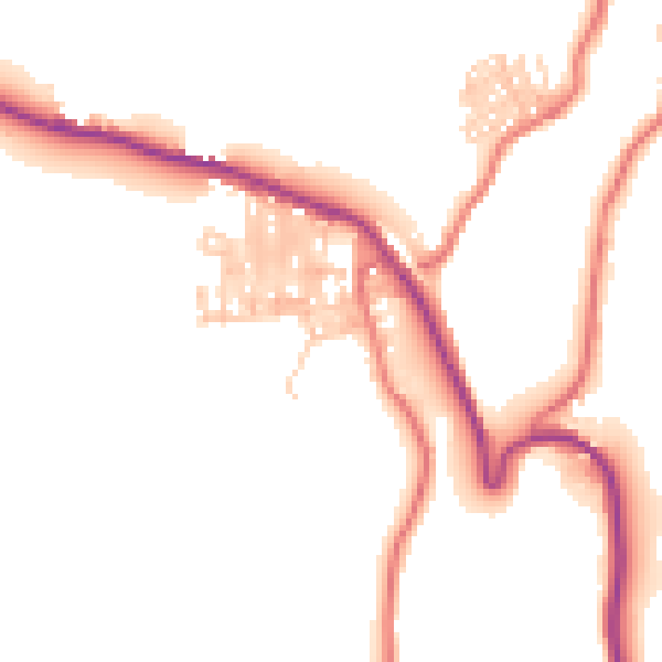 Daytime road noise heatmap for TS13 4DA