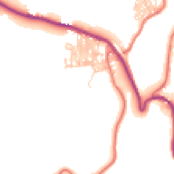 Daytime road noise heatmap for TS13 4DB