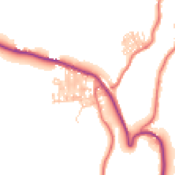 Daytime road noise heatmap for TS13 4DJ