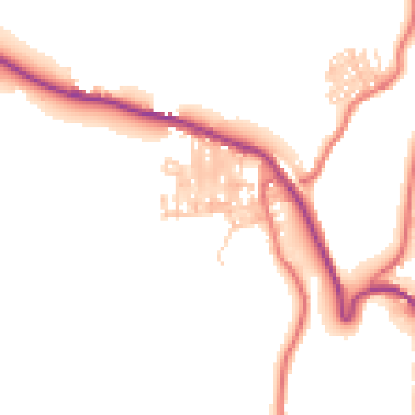 Daytime road noise heatmap for TS13 4DL