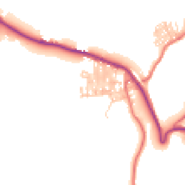 Daytime road noise heatmap for TS13 4DS