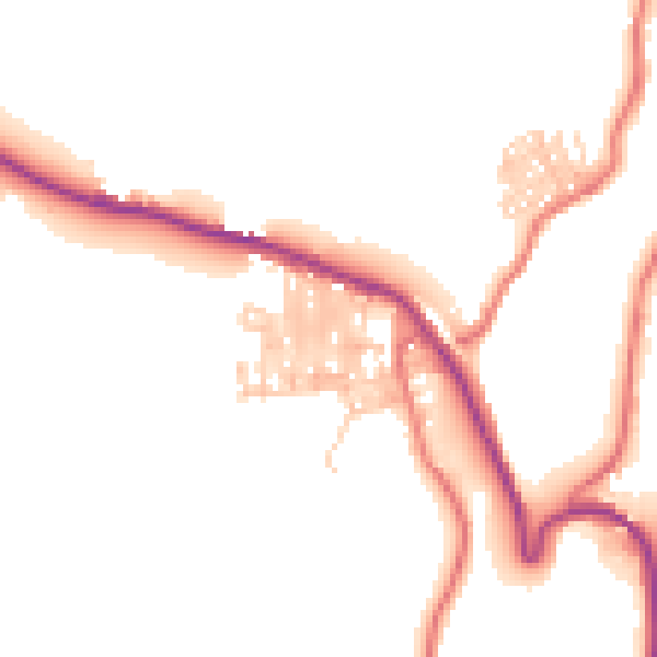 Daytime road noise heatmap for TS13 4DW