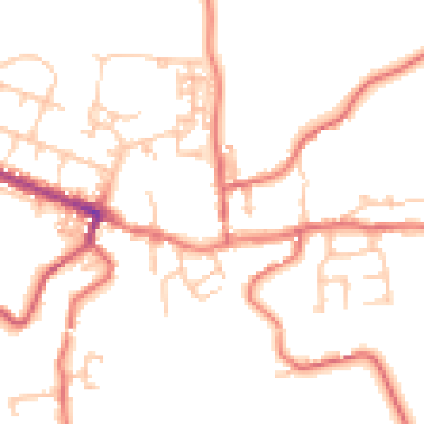 Daytime road noise heatmap for TS13 4HR