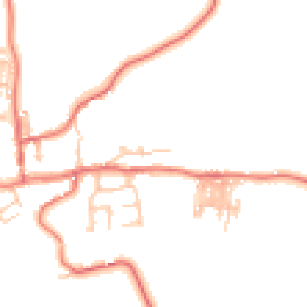 Daytime road noise heatmap for TS13 4HT