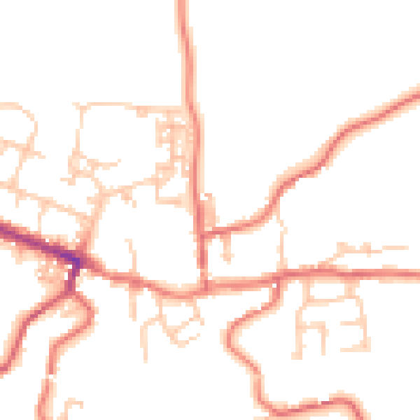 Daytime road noise heatmap for TS13 4HZ
