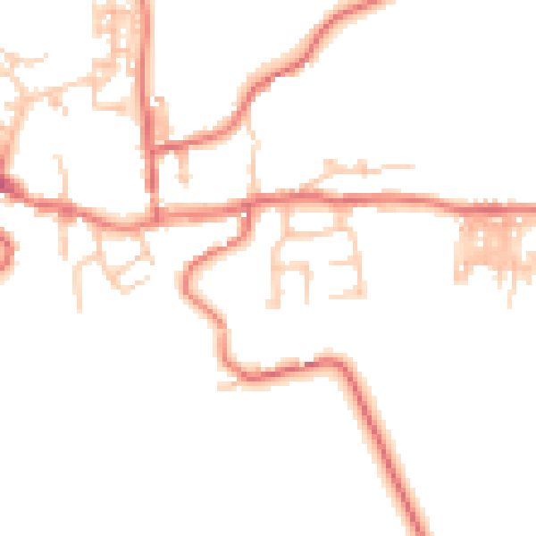 Daytime road noise heatmap for TS13 4JN