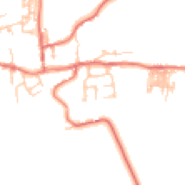 Daytime road noise heatmap for TS13 4JP