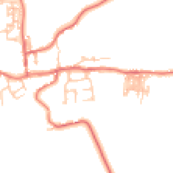 Daytime road noise heatmap for TS13 4JW