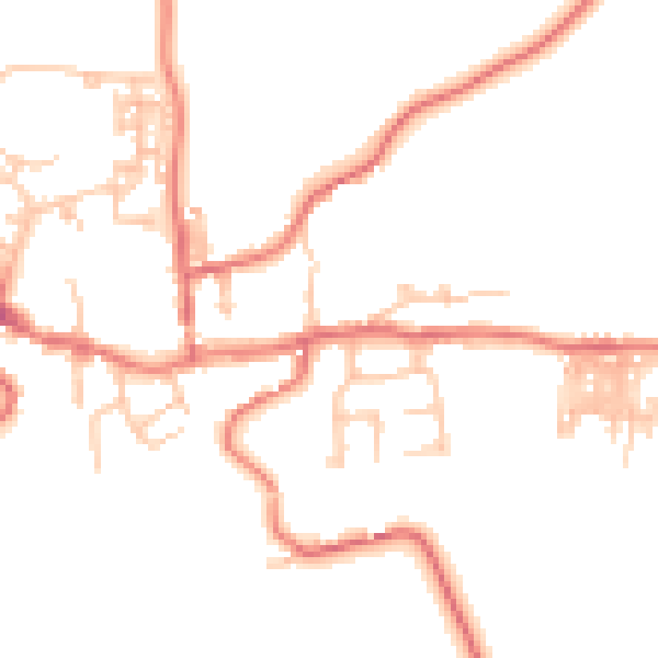 Daytime road noise heatmap for TS13 4LA