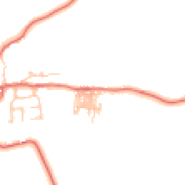 Daytime road noise heatmap for TS13 4LY