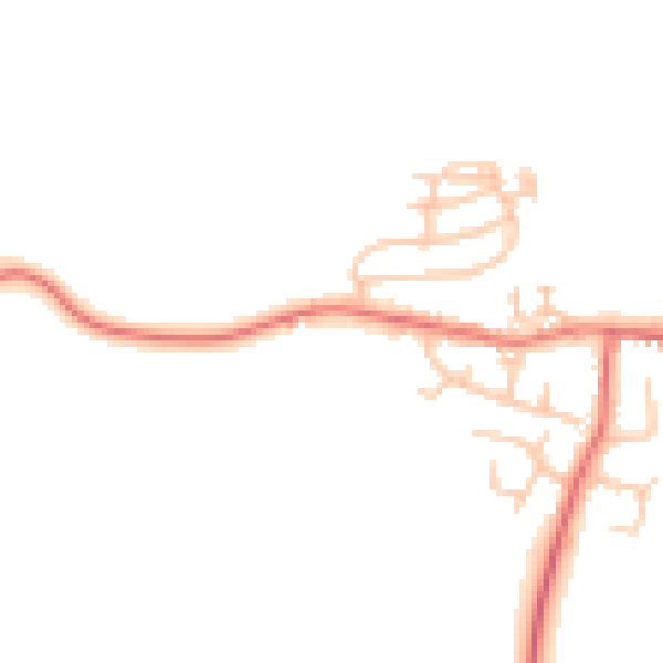 Daytime road noise heatmap for TS13 4NE