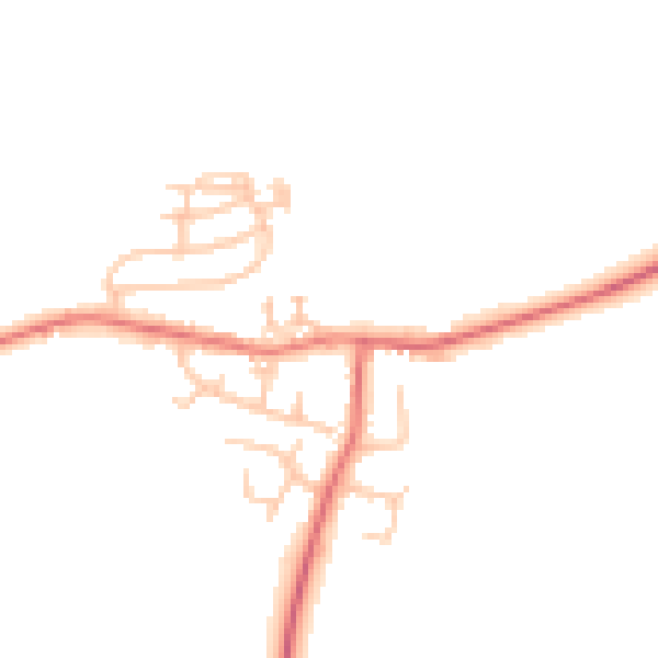 Daytime road noise heatmap for TS13 4NW