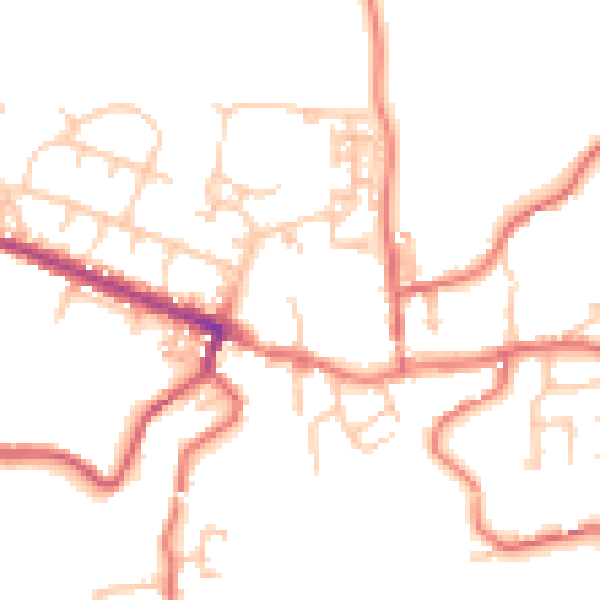 Daytime road noise heatmap for TS13 4PR