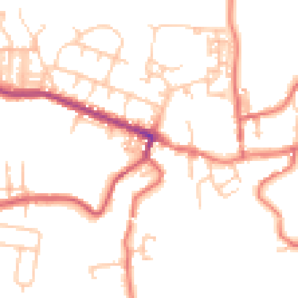Daytime road noise heatmap for TS13 4PX