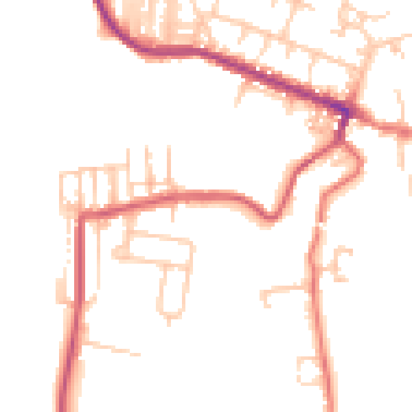 Daytime road noise heatmap for TS13 4QD