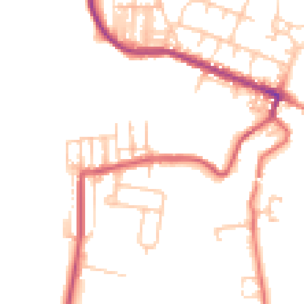 Daytime road noise heatmap for TS13 4QE