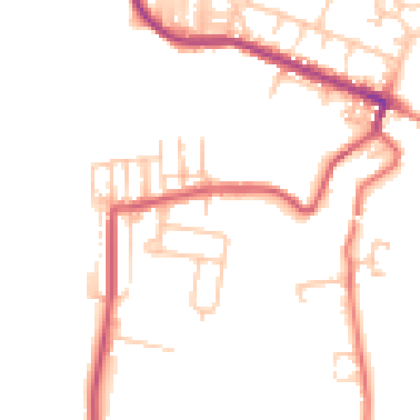 Daytime road noise heatmap for TS13 4QF