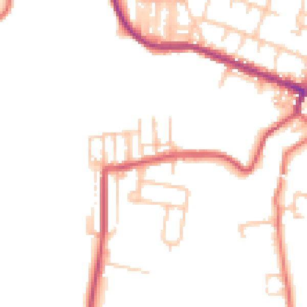 Daytime road noise heatmap for TS13 4QG