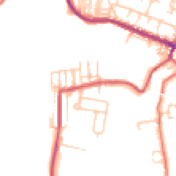 Daytime road noise heatmap for TS13 4QJ
