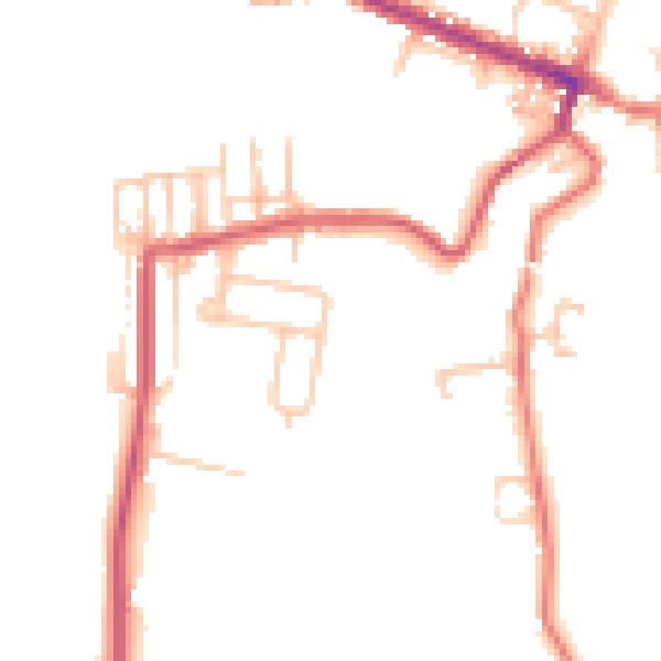 Daytime road noise heatmap for TS13 4QL