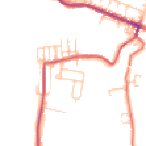 Daytime road noise heatmap for TS13 4QN