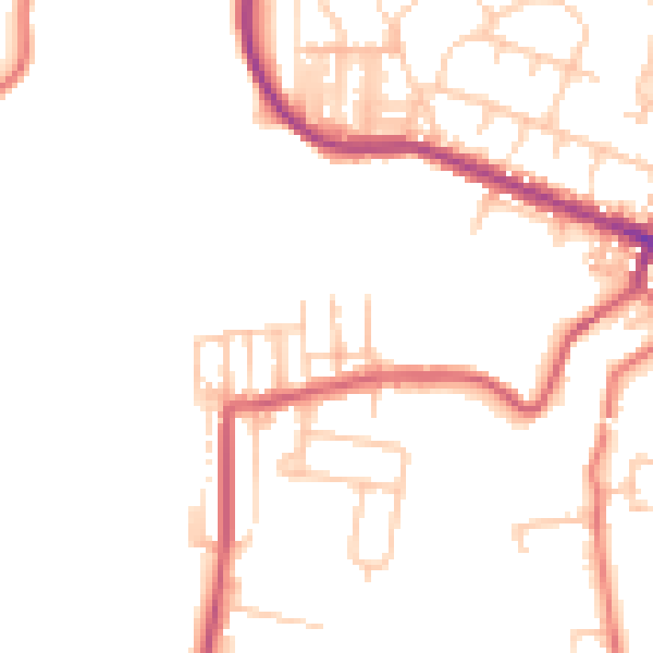 Daytime road noise heatmap for TS13 4QQ