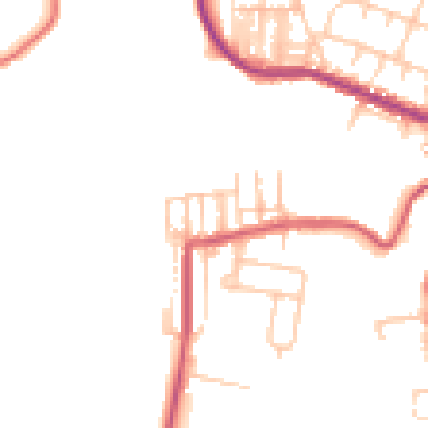 Daytime road noise heatmap for TS13 4QR