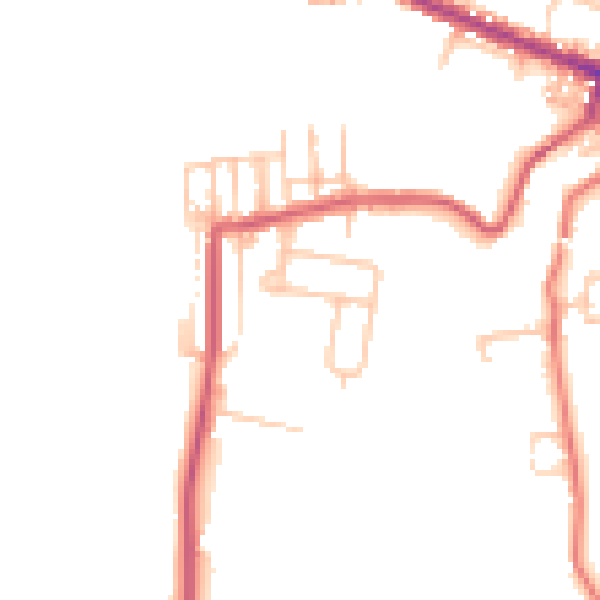 Daytime road noise heatmap for TS13 4QW