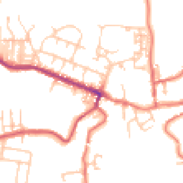 Daytime road noise heatmap for TS13 4RF