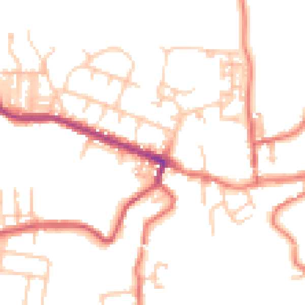 Daytime road noise heatmap for TS13 4RG