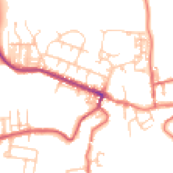 Daytime road noise heatmap for TS13 4RQ