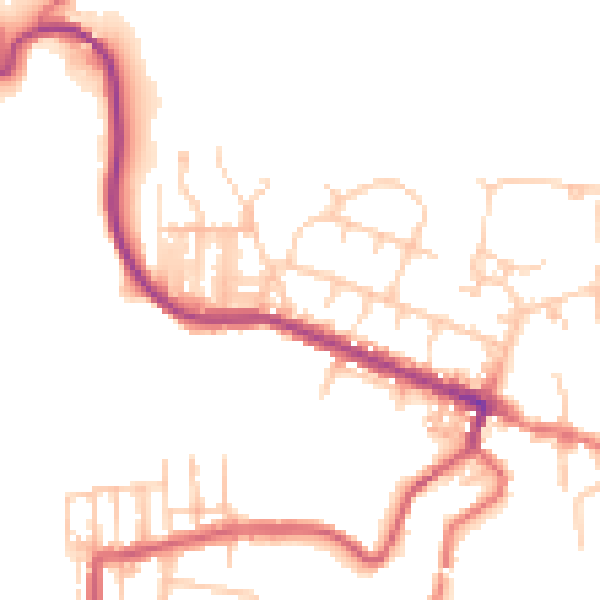 Daytime road noise heatmap for TS13 4RR