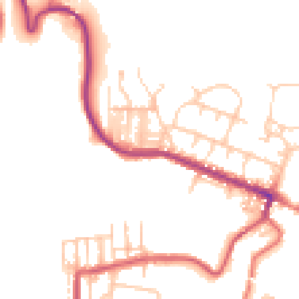 Daytime road noise heatmap for TS13 4RY