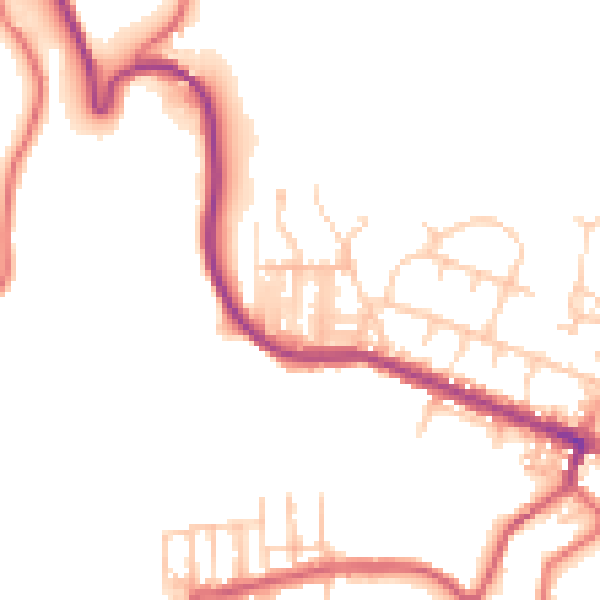 Daytime road noise heatmap for TS13 4SA