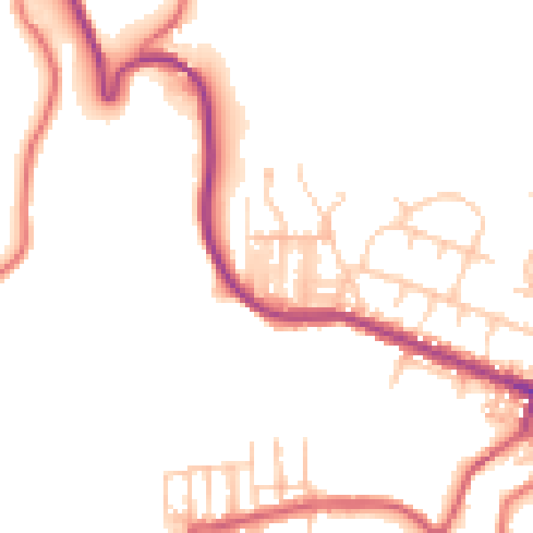 Daytime road noise heatmap for TS13 4SB