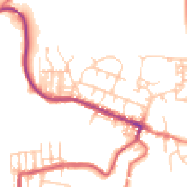 Daytime road noise heatmap for TS13 4SN