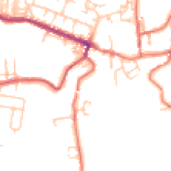 Daytime road noise heatmap for TS13 4SP