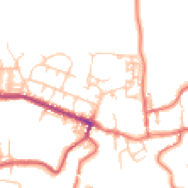 Daytime road noise heatmap for TS13 4XA