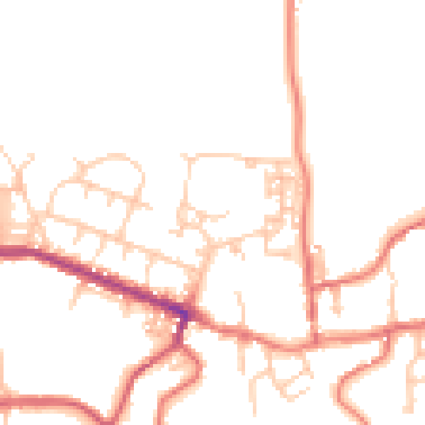 Daytime road noise heatmap for TS13 4XJ