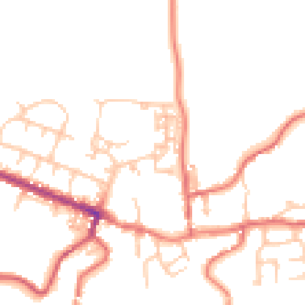 Daytime road noise heatmap for TS13 4XP