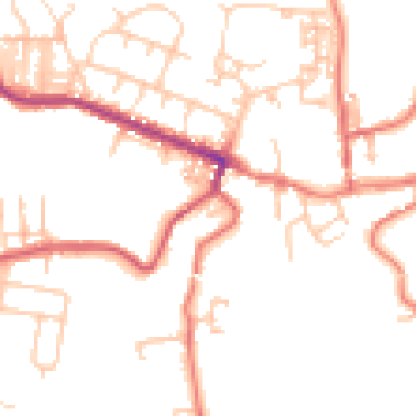 Daytime road noise heatmap for TS13 4YD