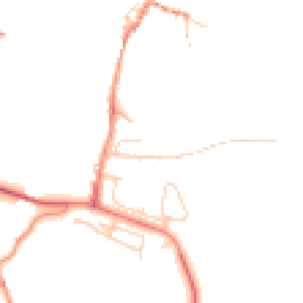 Daytime road noise heatmap for TS13 5AE