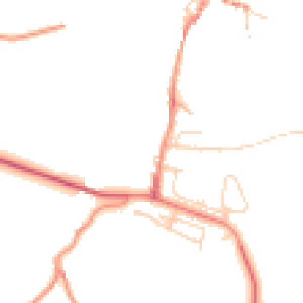 Daytime road noise heatmap for TS13 5AQ
