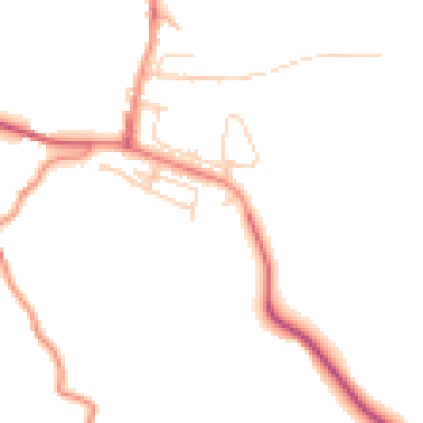 Daytime road noise heatmap for TS13 5AS