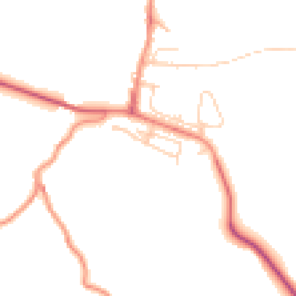 Daytime road noise heatmap for TS13 5AW